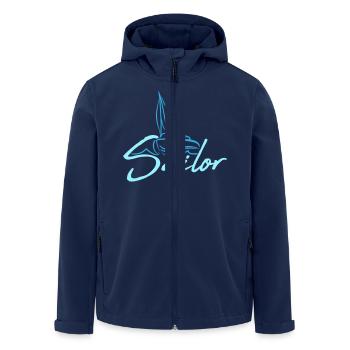 Sailor Text Logo Segel Crew Fun Schiff Boot Symbol - Recycelte Männer Softshell-Jacke von Stanley/Stella - Navy - Vorne - AI Model Male 185 light (185cm)