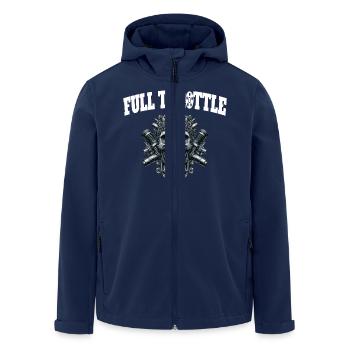 Vollgas - Full Throttle - Recycelte Männer Softshell-Jacke von Stanley/Stella - Navy - Vorne - AI Model Male 185 light (185cm)