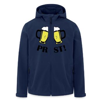 bier prost - Recycelte Männer Softshell-Jacke von Stanley/Stella - Navy - Vorne - AI Model Male 185 light (185cm)