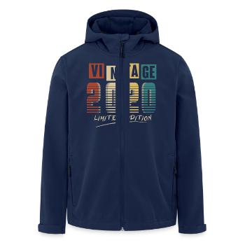 2020 Vintage 2020 born in 2020 Birthday. Year 2 - Men’s Recycled Softshell Jacket by Stanley/Stella - navy - Front - AI Model Male 185 light (185cm)
