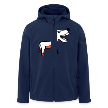 Hund Wütend Beißen Gefährlich Aggressiv Angriff - Recycelte Männer Softshell-Jacke von Stanley/Stella - Navy - Vorne - AI Model Male 185 light (185cm)