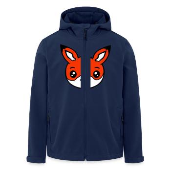 Renard Renard roux Animal sauvage Intelligent Habitants de la forêt - Veste softshell homme en polyester recyclé Stanley/Stella - marine - Devant - AI Model Male 185 light (185cm)