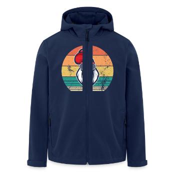 Hühner Hahn - Recycelte Männer Softshell-Jacke von Stanley/Stella - Navy - Vorne - AI Model Male 185 light (185cm)