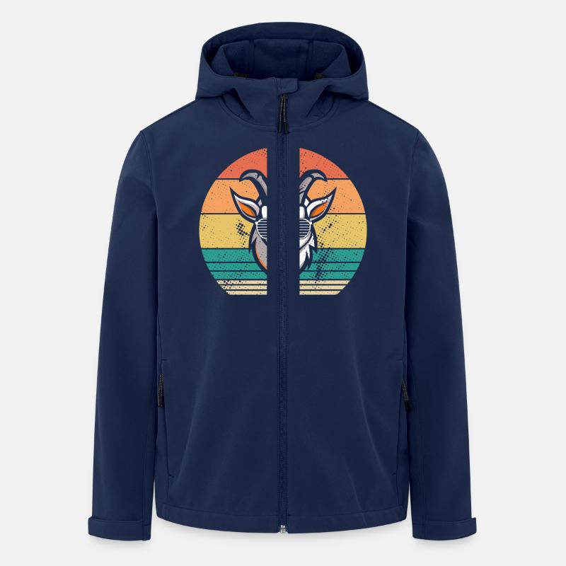 Ziegen - Recycelte Männer Softshell-Jacke von Stanley/Stella - Navy