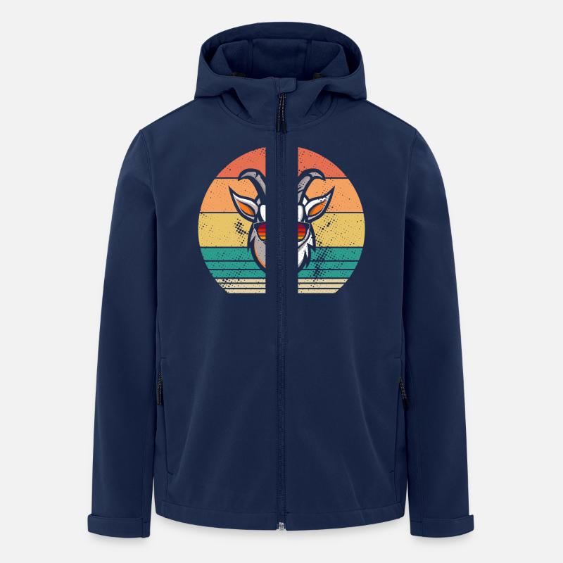 Ziegen - Recycelte Männer Softshell-Jacke von Stanley/Stella - Navy