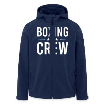 Boxing Crew - Men’s Recycled Softshell Jacket by Stanley/Stella - navy - Front - AI Model Male 185 light (185cm)