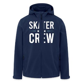 Skater Crew - Men’s Recycled Softshell Jacket by Stanley/Stella - navy - Front - AI Model Male 185 light (185cm)