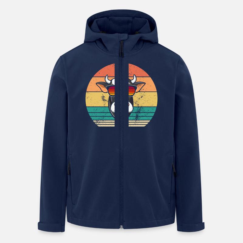 Cow Highland Cattle Cows - Men’s Recycled Softshell Jacket by Stanley/Stella - navy