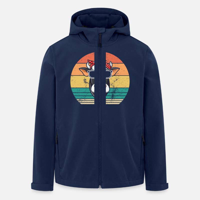 Cow Highland Cattle Cows - Men’s Recycled Softshell Jacket by Stanley/Stella - navy