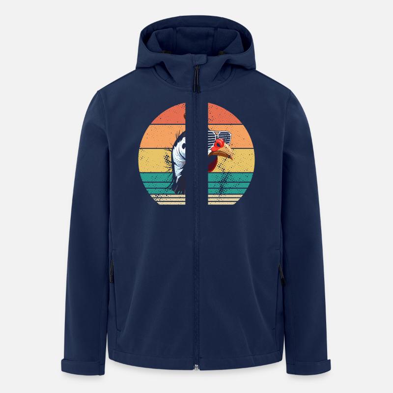 Hühner Hahn Perlhuhn - Recycelte Männer Softshell-Jacke von Stanley/Stella - Navy