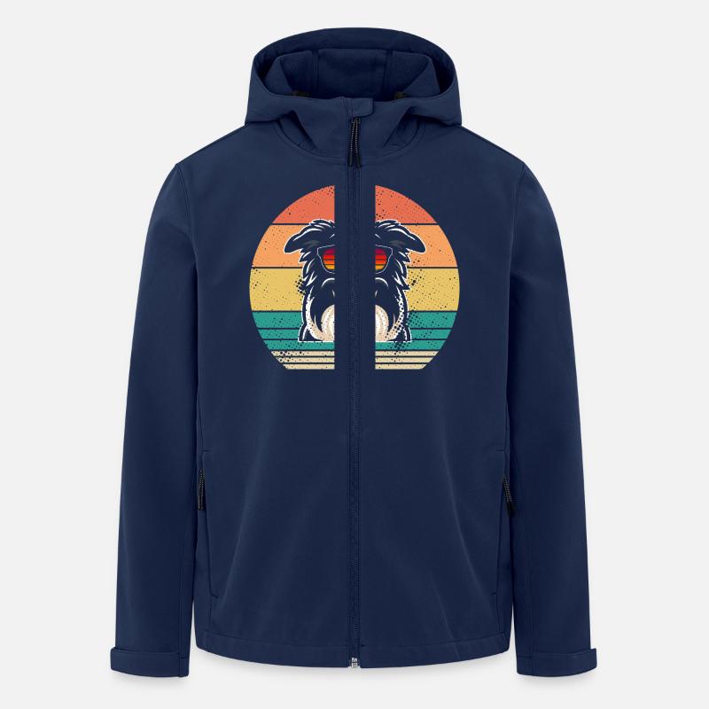 Border Collie - Men’s Recycled Softshell Jacket by Stanley/Stella - navy