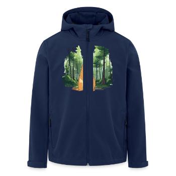 Strong groundhog nature landscape - Men’s Recycled Softshell Jacket by Stanley/Stella - navy - Front - AI Model Male 185 light (185cm)