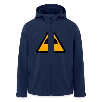 Radioaktiv - Recycelte Männer Softshell-Jacke von Stanley/Stella - Navy - Vorne - AI Model Male 185 light (185cm)