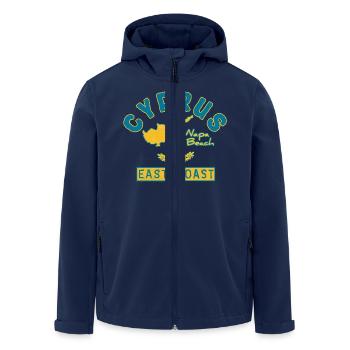 Chypre - Voyage Chypre - Carte des drapeaux - Grèce - Veste softshell homme en polyester recyclé Stanley/Stella - marine - Devant - AI Model Male 185 light (185cm)