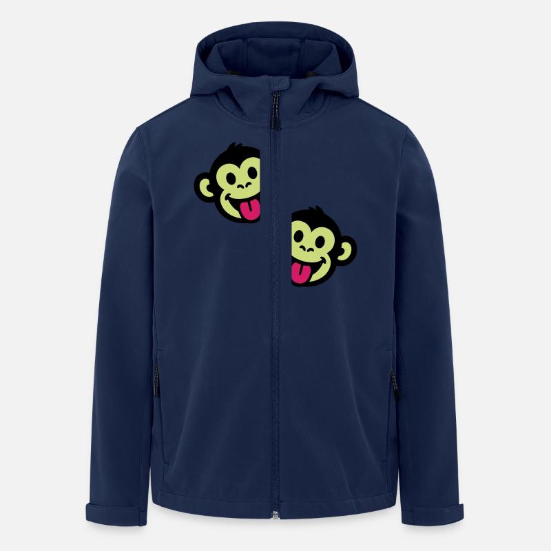 Monkey Funny - Men’s Recycled Softshell Jacket by Stanley/Stella - navy