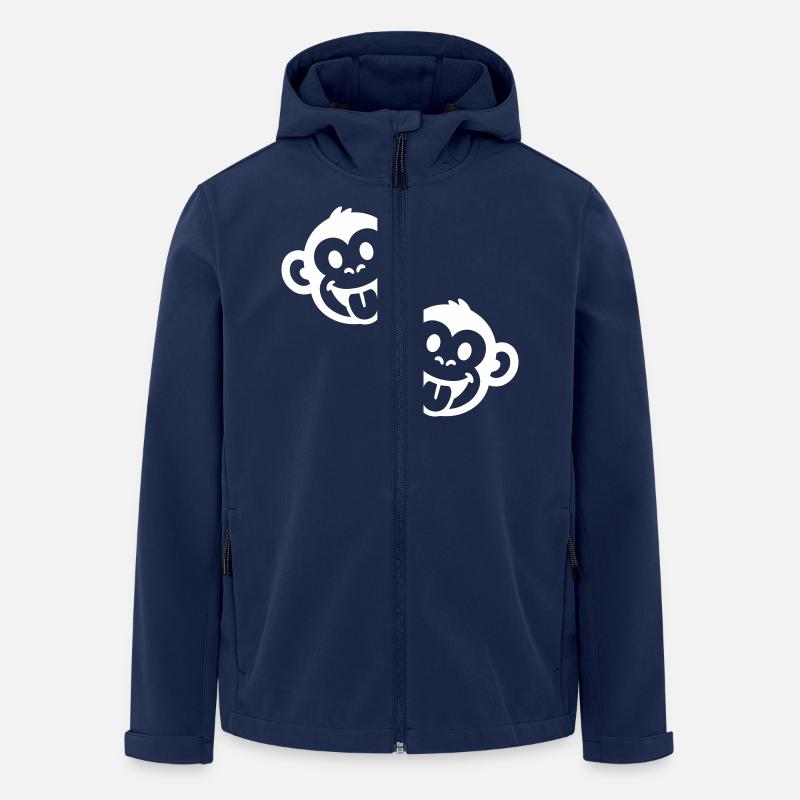Monkey Party Funny - Men’s Recycled Softshell Jacket by Stanley/Stella - navy