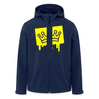 Krone Symbol - Recycelte Männer Softshell-Jacke von Stanley/Stella - Navy - Vorne - AI Model Male 185 light (185cm)
