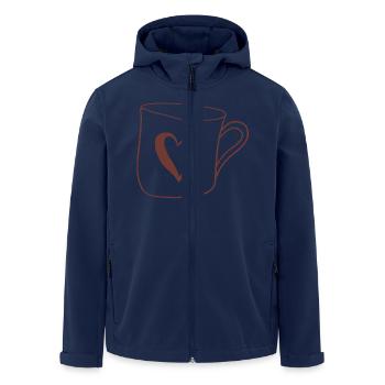 Becher mit Herz - Recycelte Männer Softshell-Jacke von Stanley/Stella - Navy - Vorne - AI Model Male 185 light (185cm)