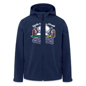 ADHD Crayons - Men’s Recycled Softshell Jacket by Stanley/Stella - navy - Front - AI Model Male 185 light (185cm)