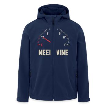 Tank leer – brauche Wein jetzt! - Recycelte Männer Softshell-Jacke von Stanley/Stella - Navy - Vorne - AI Model Male 185 light (185cm)