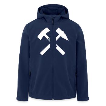 Erzgebirge Handwerk - Recycelte Männer Softshell-Jacke von Stanley/Stella - Navy - Vorne - AI Model Male 185 light (185cm)