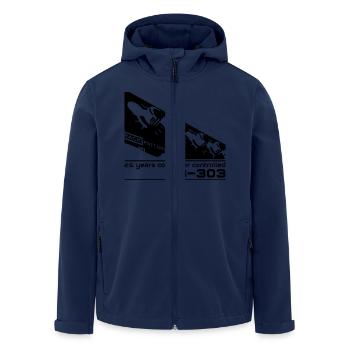 303small - Recycelte Männer Softshell-Jacke von Stanley/Stella - Navy - Vorne - AI Model Male 185 light (185cm)