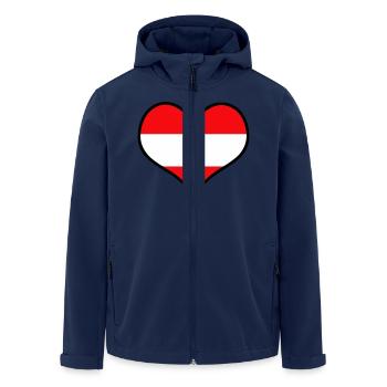 herz österreich austria - Recycelte Männer Softshell-Jacke von Stanley/Stella - Navy - Vorne - AI Model Male 185 light (185cm)