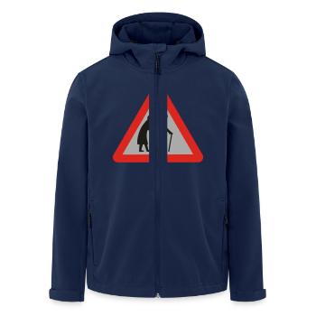 old folks - Men’s Recycled Softshell Jacket by Stanley/Stella - navy - Front - AI Model Male 185 light (185cm)