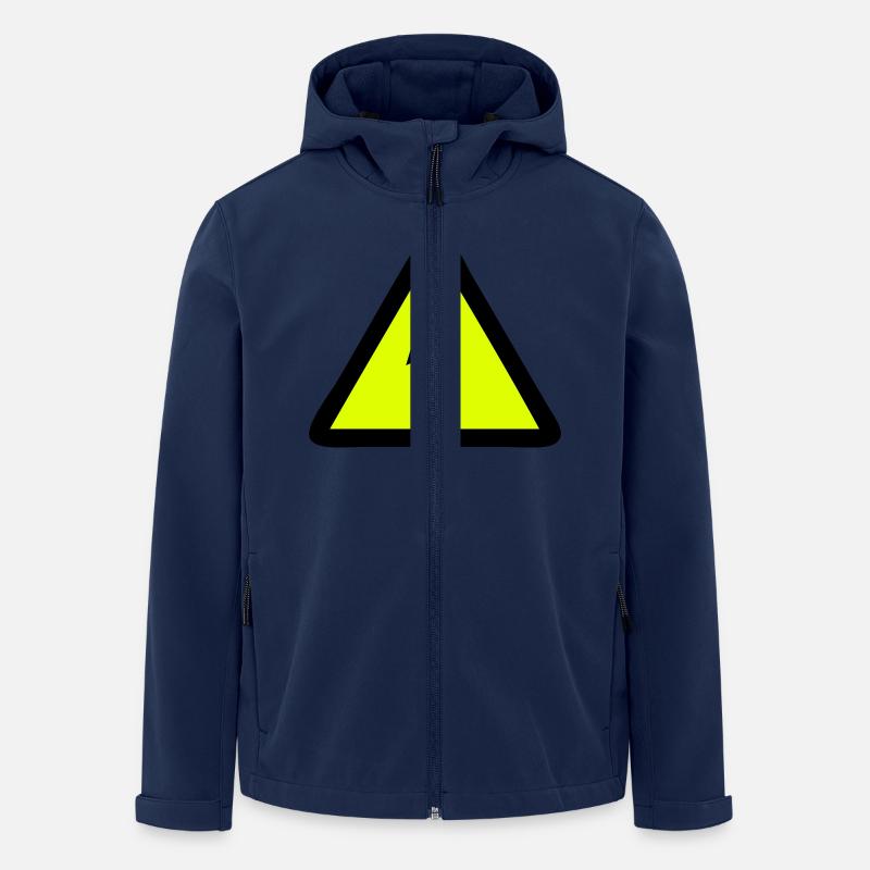 Blitz Warnschild - Recycelte Männer Softshell-Jacke von Stanley/Stella - Navy