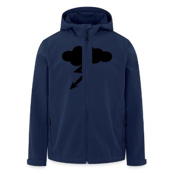 nuage - éclair - orage - Veste softshell homme en polyester recyclé Stanley/Stella - marine - Devant - AI Model Male 185 light (185cm)