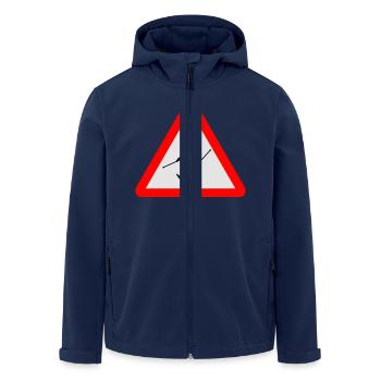 Ski - Men’s Recycled Softshell Jacket by Stanley/Stella - navy - Front - AI Model Male 185 light (185cm)