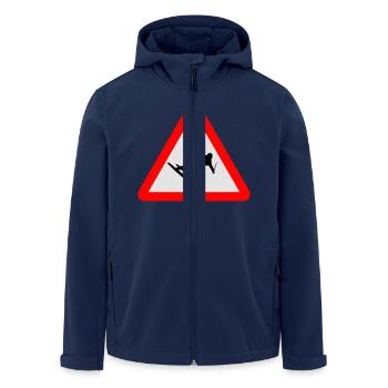 Ski - Men’s Recycled Softshell Jacket by Stanley/Stella - navy - Front - AI Model Male 185 light (185cm)