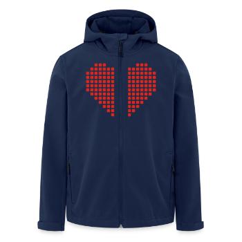 Herz - Recycelte Männer Softshell-Jacke von Stanley/Stella - Navy - Vorne - AI Model Male 185 light (185cm)