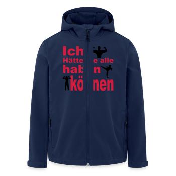 wedding - Men’s Recycled Softshell Jacket by Stanley/Stella - navy - Front - AI Model Male 185 light (185cm)