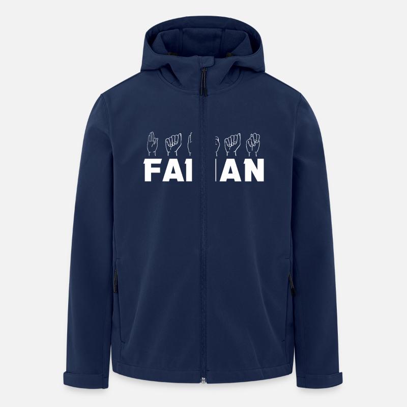 Gebärdensprache Fabian - Recycelte Männer Softshell-Jacke von Stanley/Stella - Navy