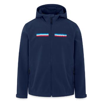 Unterstrich Flag France - Recycelte Männer Softshell-Jacke von Stanley/Stella - Navy - Vorne - AI Model Male 185 light (185cm)