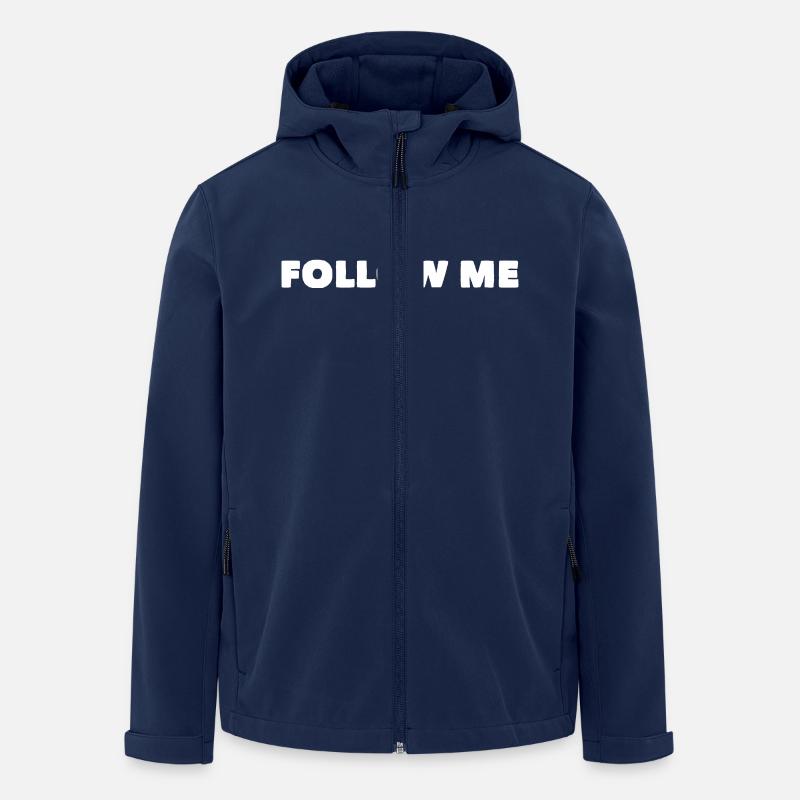suis-moi-suis-moi-fun-funny-funny - Veste softshell homme en polyester recyclé Stanley/Stella - marine