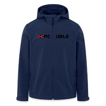 Possible possible feasible solution - Men’s Recycled Softshell Jacket by Stanley/Stella - navy - Front - AI Model Male 185 light (185cm)