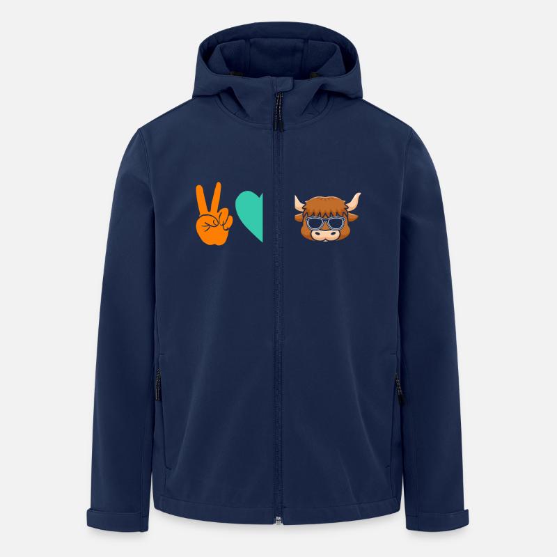 Bovins de buffle Bœufs - Veste softshell homme en polyester recyclé Stanley/Stella - marine