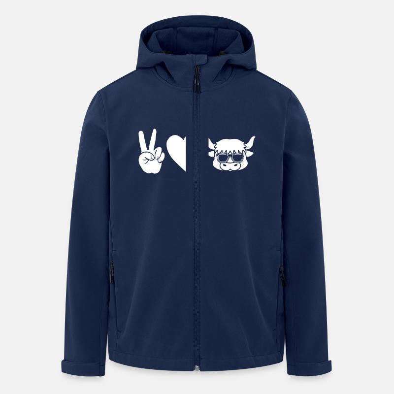 Bovins de buffle Bœufs - Veste softshell homme en polyester recyclé Stanley/Stella - marine