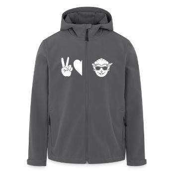 Mouton berger - Veste softshell homme en polyester recyclé Stanley/Stella - charbon - Devant - AI Model Male 185 light (185cm)