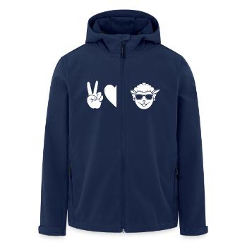 Schäfer Schaf - Recycelte Männer Softshell-Jacke von Stanley/Stella - Navy - Vorne - AI Model Male 185 light (185cm)