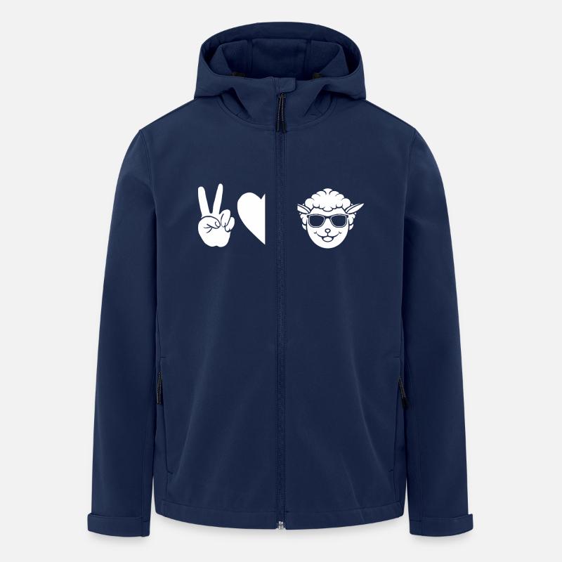 Mouton berger - Veste softshell homme en polyester recyclé Stanley/Stella - marine