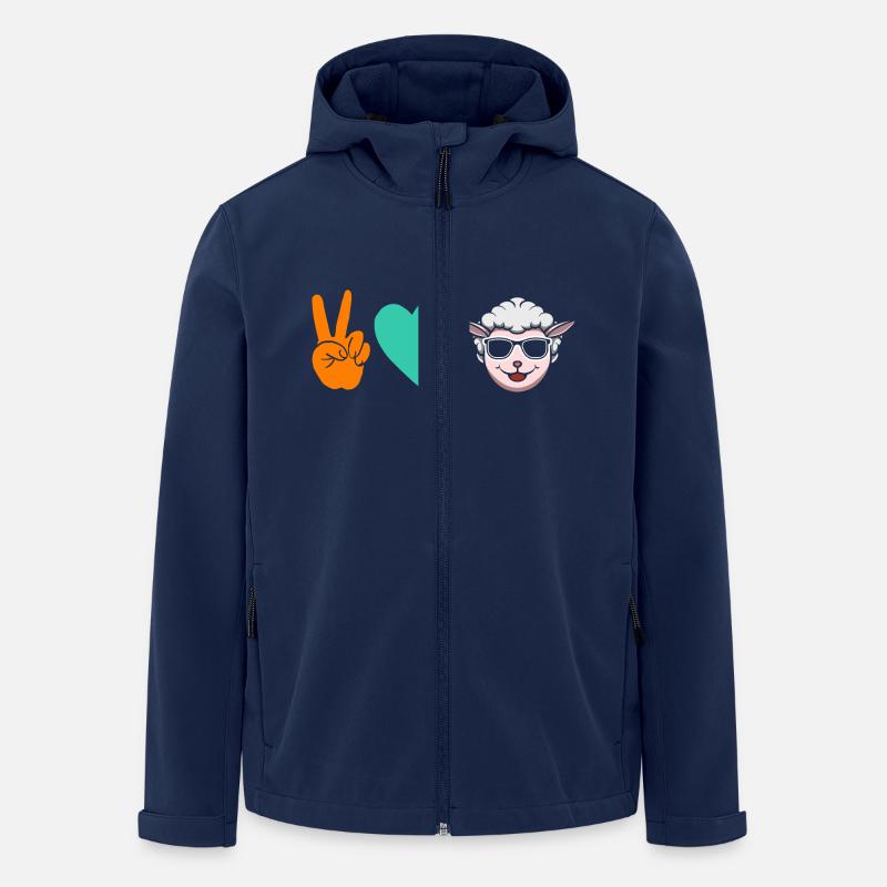 Mouton berger - Veste softshell homme en polyester recyclé Stanley/Stella - marine