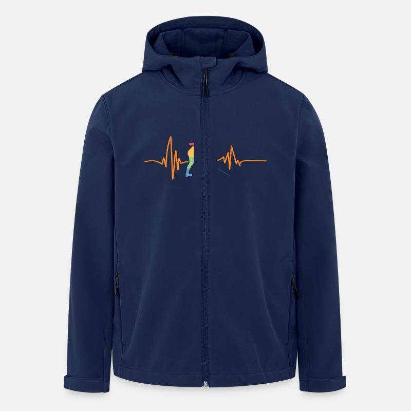 Fechter Herzschlag Fechten - Recycelte Männer Softshell-Jacke von Stanley/Stella - Navy