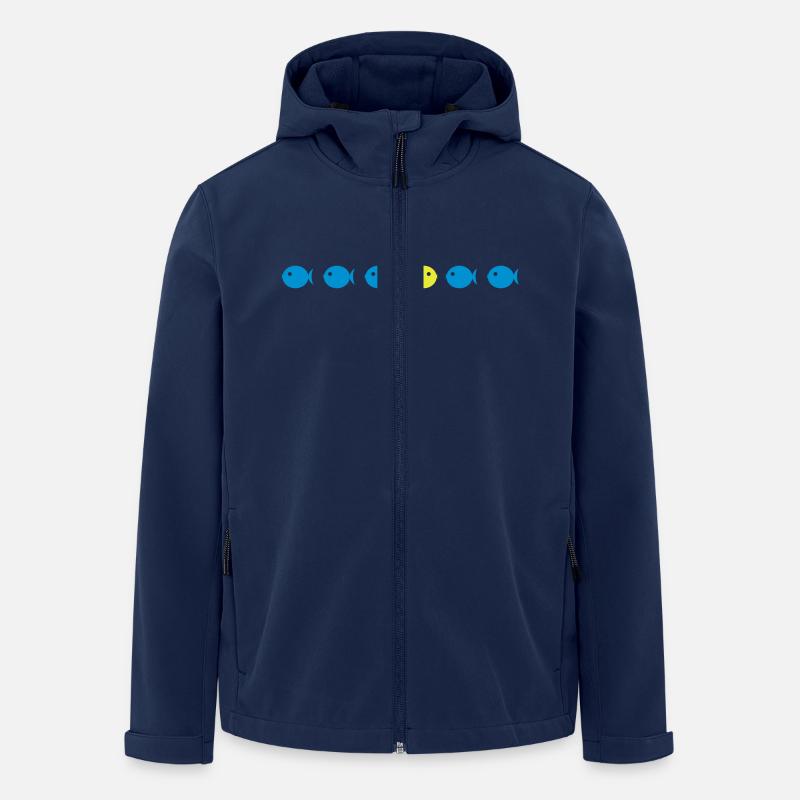 fische_2 - Recycelte Männer Softshell-Jacke von Stanley/Stella - Navy