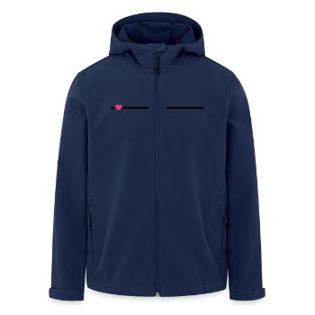 Linie Herz Liebe Bester Beste Mutter Vater Formen - Recycelte Männer Softshell-Jacke von Stanley/Stella - Navy - Vorne - AI Model Male 185 light (185cm)