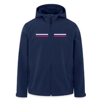 russland-small - Recycelte Männer Softshell-Jacke von Stanley/Stella - Navy - Vorne - AI Model Male 185 light (185cm)