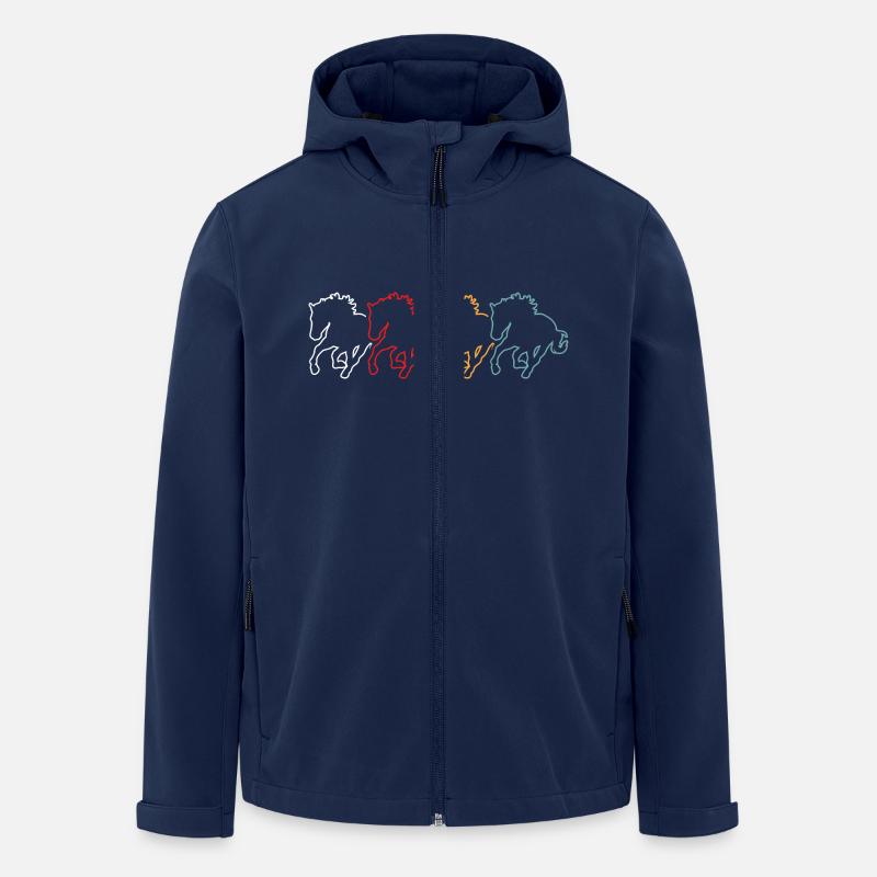 Reiten Pferd - Recycelte Männer Softshell-Jacke von Stanley/Stella - Navy
