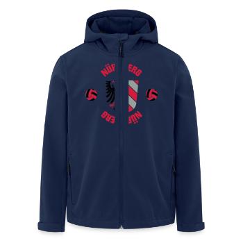 Nürnberg (ID: 001013) - Recycelte Männer Softshell-Jacke von Stanley/Stella - Navy - Vorne - AI Model Male 185 light (185cm)